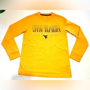Colosseum kids size Small WVU Mountaineers long sleeve yellow T-shirt